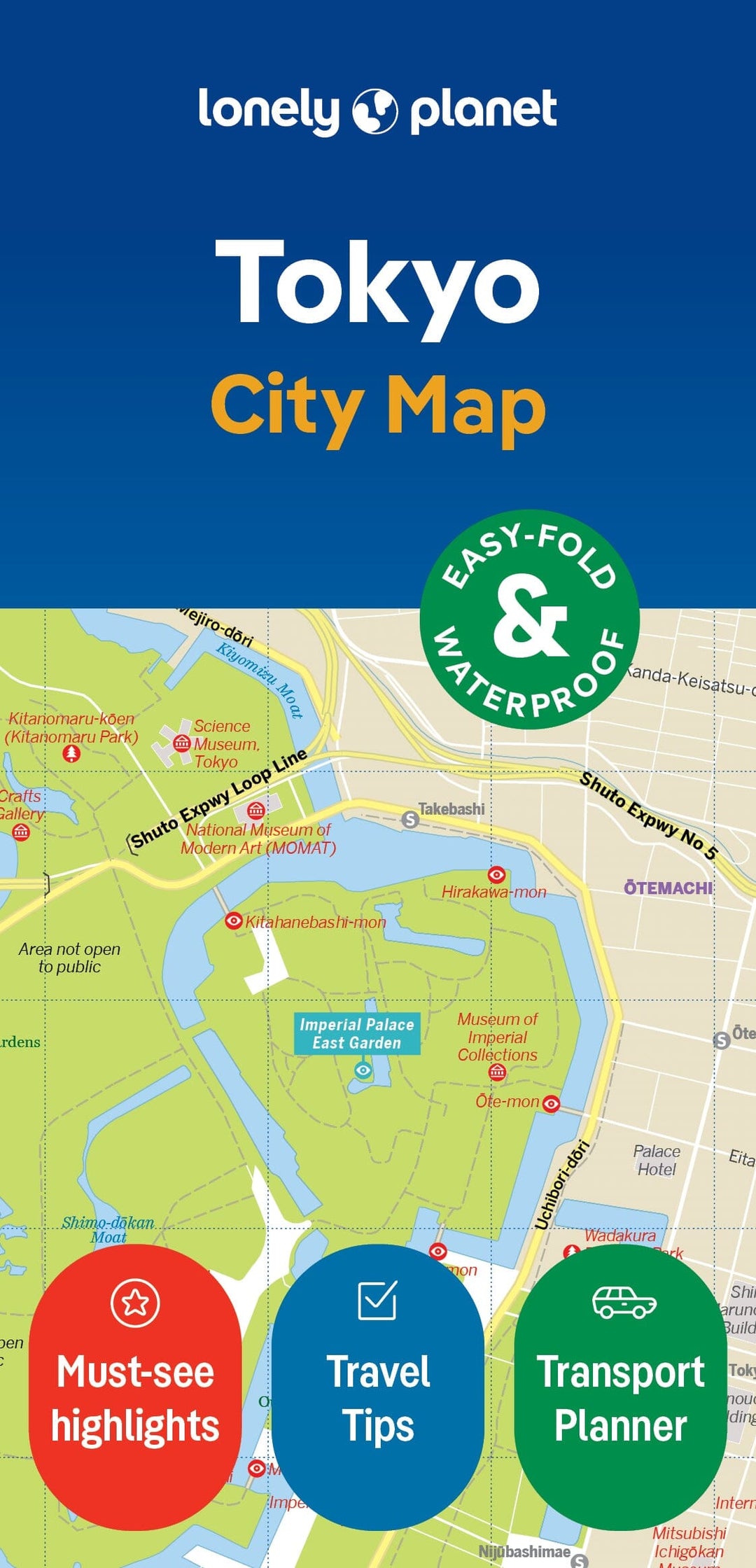 Plan de ville (en anglais) - Tokyo | Lonely Planet carte pliée Lonely Planet EN