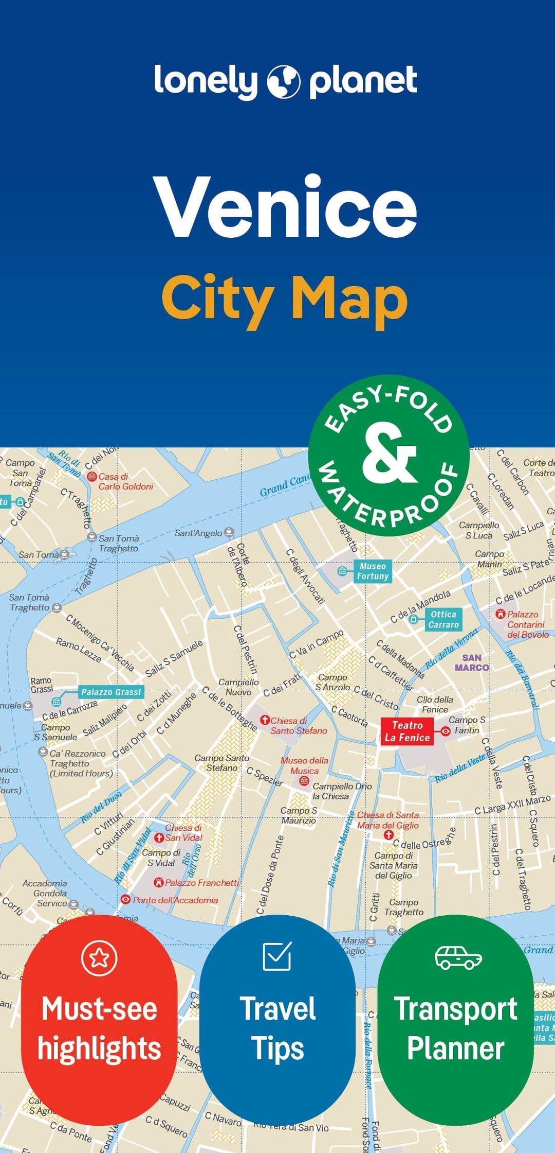 Plan de ville (en anglais) - Venice (Italie) | Lonely Planet carte pliée Lonely Planet EN