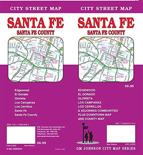 Santa Fe : Comté de Santa Fe : plan de ville | GM Johnson plan de ville GM Johnson