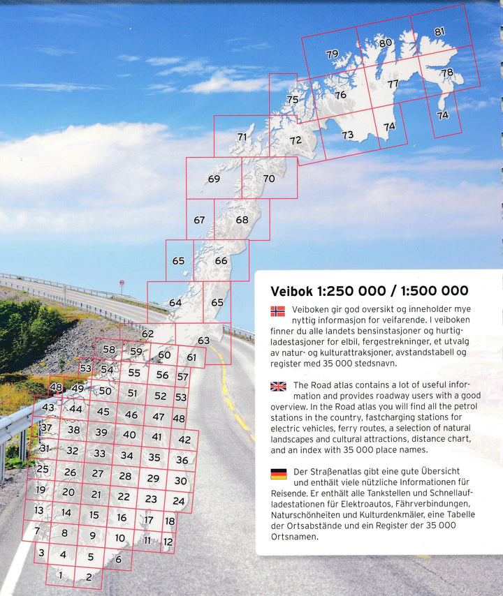 Atlas routier - Norvège | Nordeca atlas Nordeca