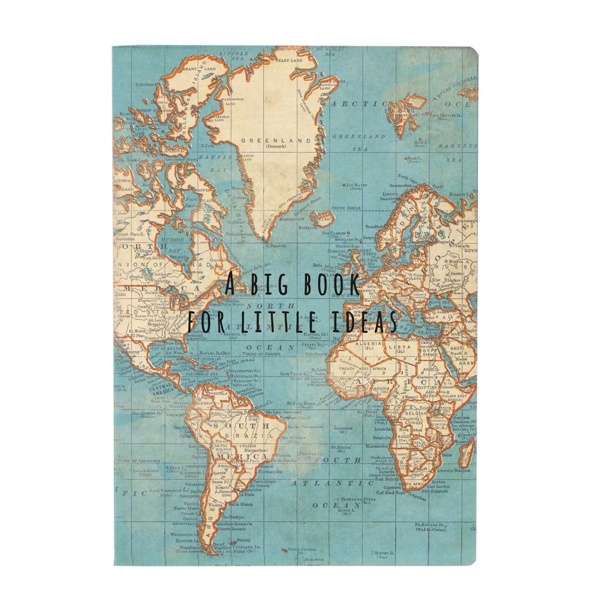 Cahier format A5 style vintage - Design "Autour du Monde" | Sass & Belle carnet de voyage Sass & Belle Default Title