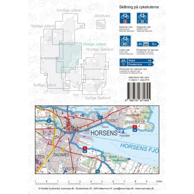 Carte cycliste du Danemark n° 4 - Jutland Est | Scanmaps carte cycliste Scanmaps
