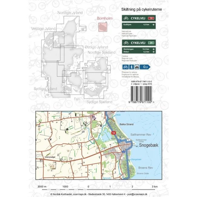 Carte cycliste du Danemark n° 8 - Bornholm | Scanmaps carte cycliste Scanmaps