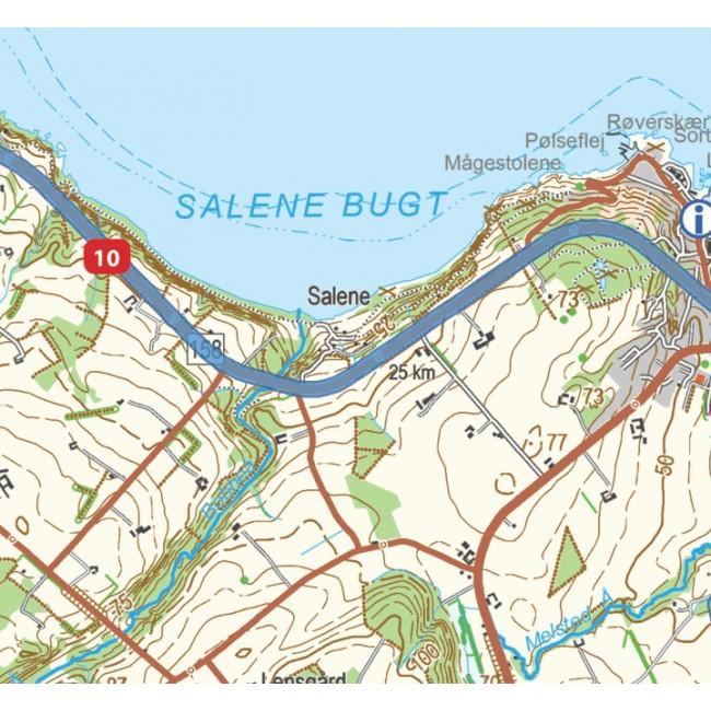 Carte cycliste du Danemark n° 8 - Bornholm | Scanmaps carte cycliste Scanmaps