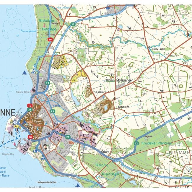 Carte cycliste du Danemark n° 8 - Bornholm | Scanmaps carte cycliste Scanmaps