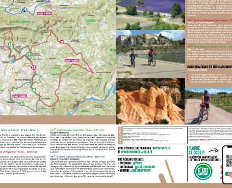 Carte cycliste - Le Gravel en Vaucluse, 30 parcours tous niveaux | VTOPO carte cycliste VTOPO
