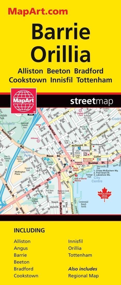 Barrie and Orillia Map | Canadian Cartographics Corporation Road Map