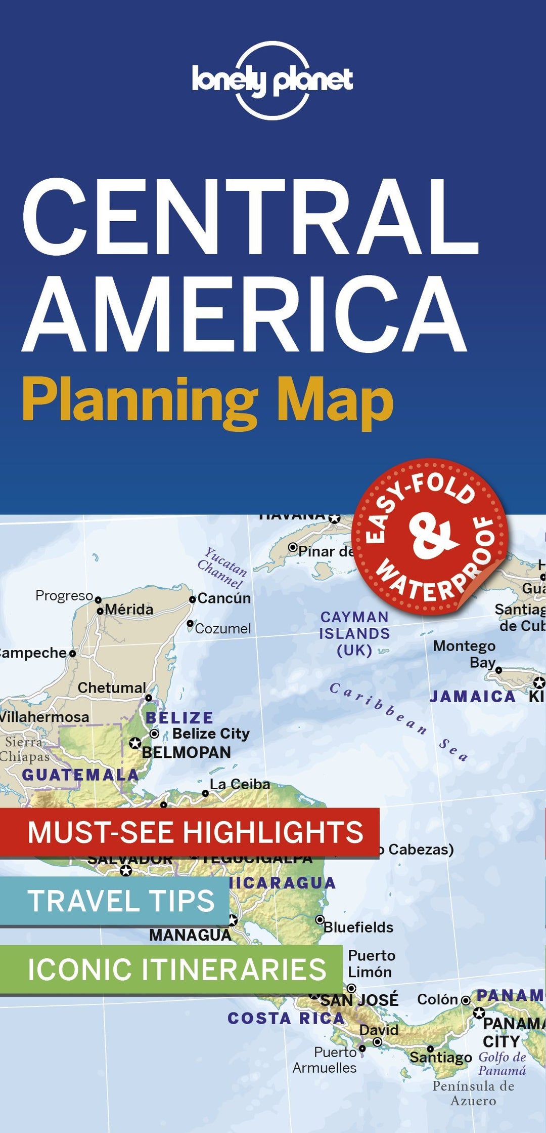 Carte de planification (en anglais) - Central America | Lonely Planet carte pliée Lonely Planet