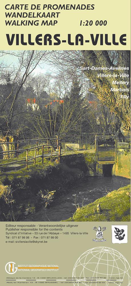 Carte de promenades - Villers-la-Ville (Belgique) | NGI carte pliée IGN Belgique