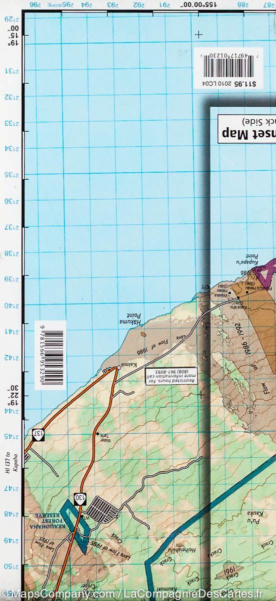 Carte de randonnée n° 230 - Parc National des Volcans (Hawaii, USA) | National Geographic carte de randonnée National Geographic