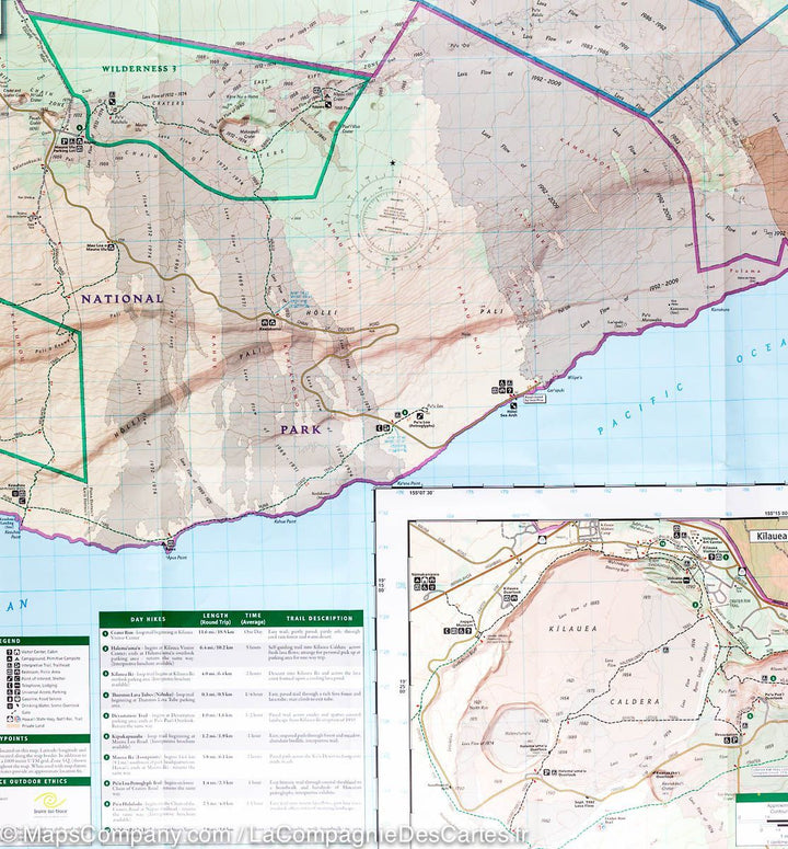 Carte de randonnée n° 230 - Parc National des Volcans (Hawaii, USA) | National Geographic carte de randonnée National Geographic