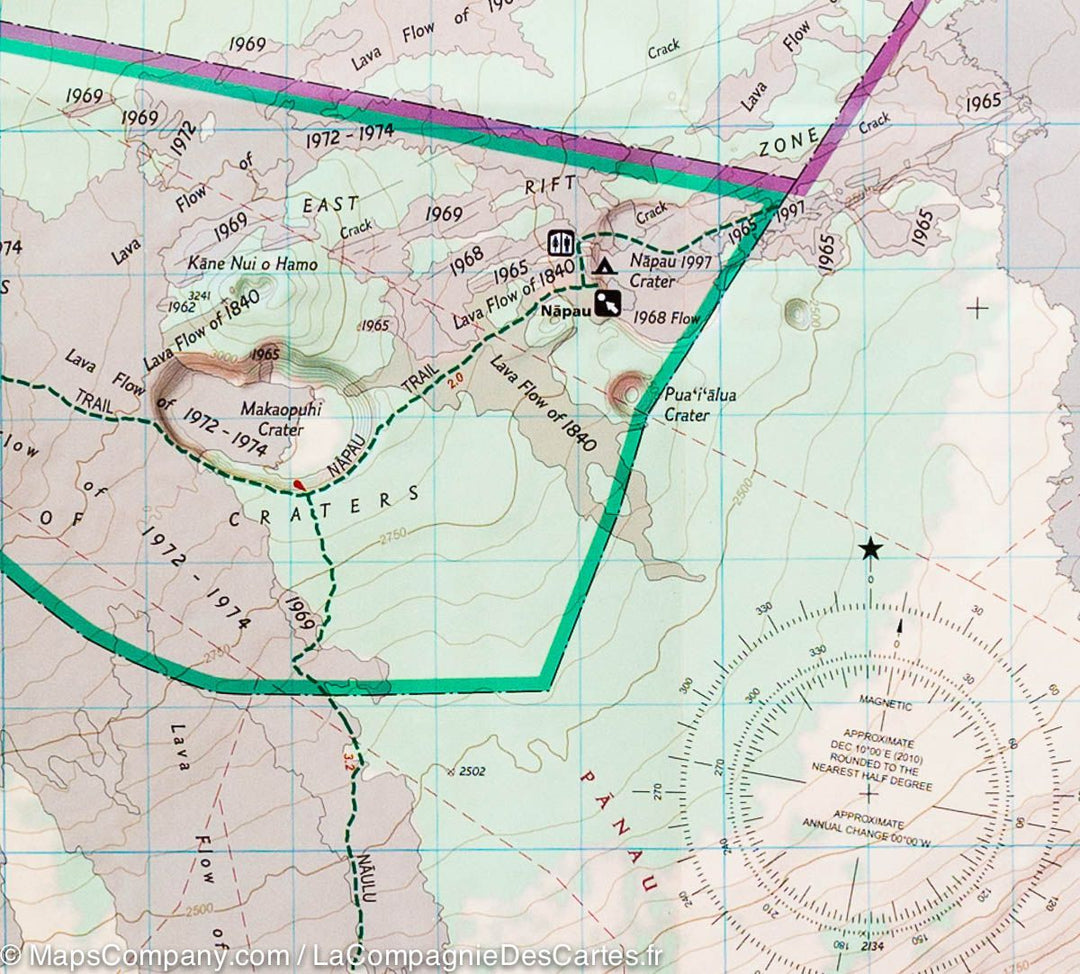 Carte de randonnée n° 230 - Parc National des Volcans (Hawaii, USA) | National Geographic carte de randonnée National Geographic