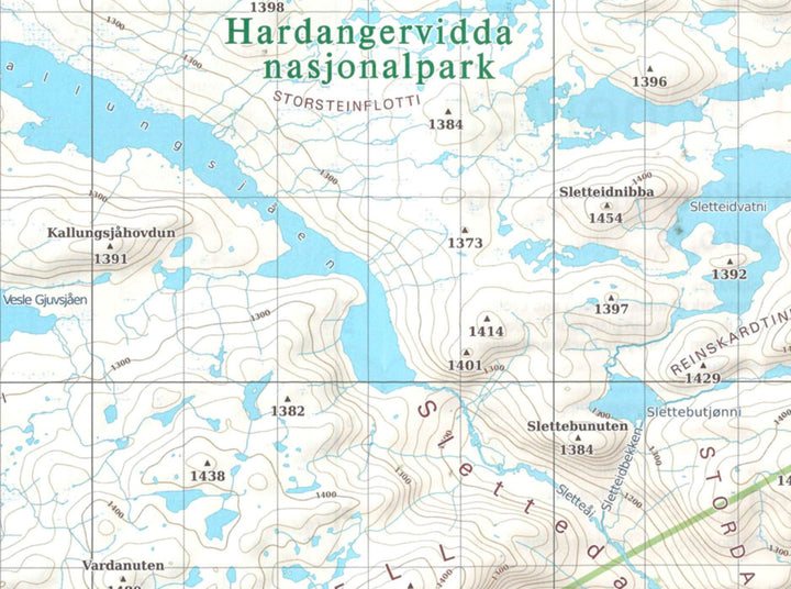 Carte de randonnée n° 113 - Hardangervidda est (Norvège) | PhoneMaps carte de randonnée PhoneMaps