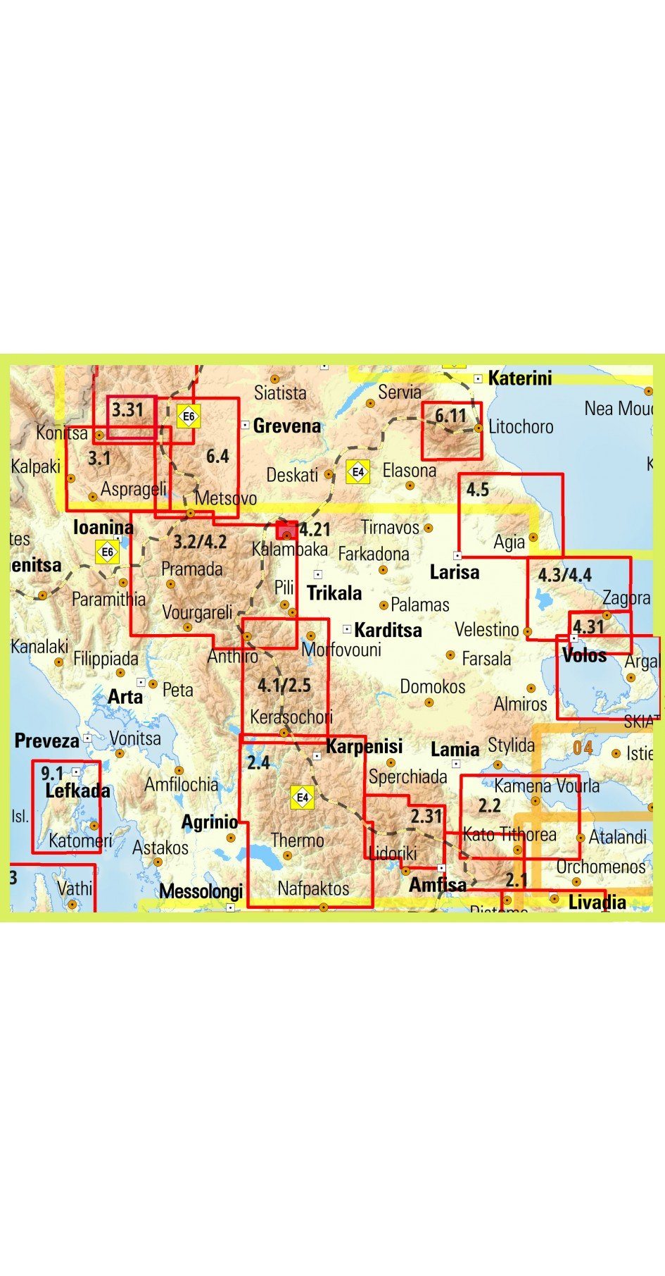 Carte de randonnée n° 4.21 - Météores 3D | Anavasi carte de randonnée Anavasi