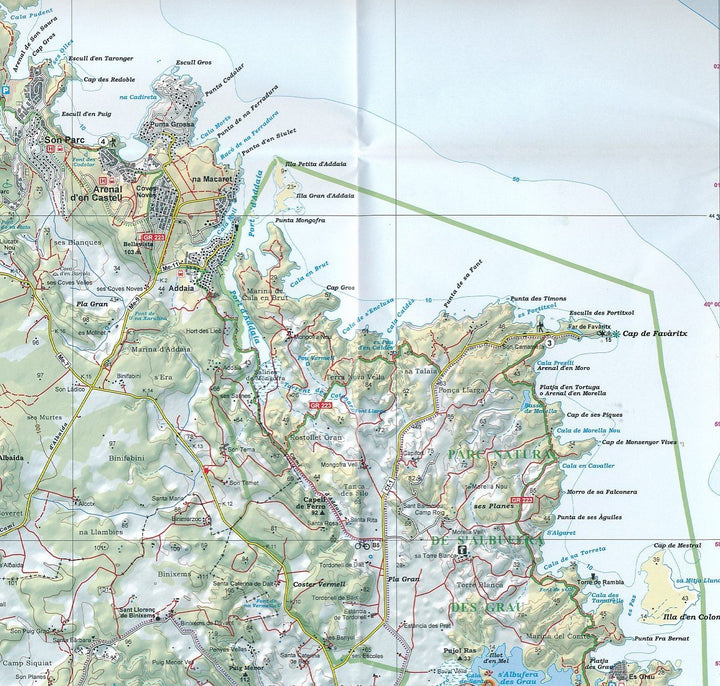 Carte de randonnée - Minorque, Cami de Cavall GR223 (îles Baléares) | Alpina carte de randonnée Editorial Alpina