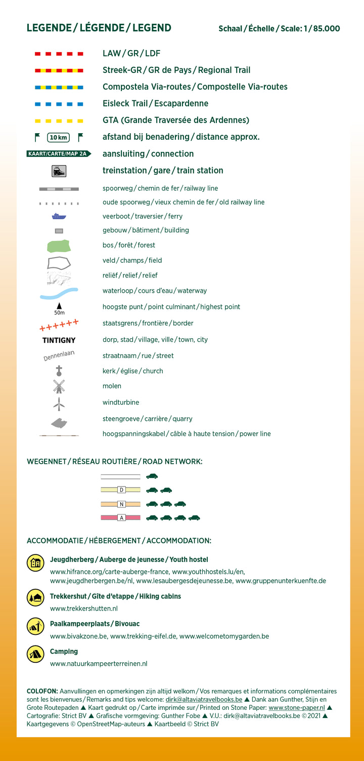 Carte de randonnée n° 2 - Flandre orientale et Hainaut | Alta Via carte de randonnée Alta Via