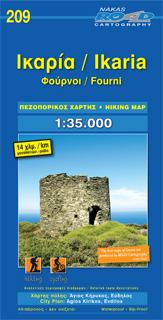 Carte de randonnée n° 209 - Ikaria, Fourni | Road Editions carte pliée Road Editions