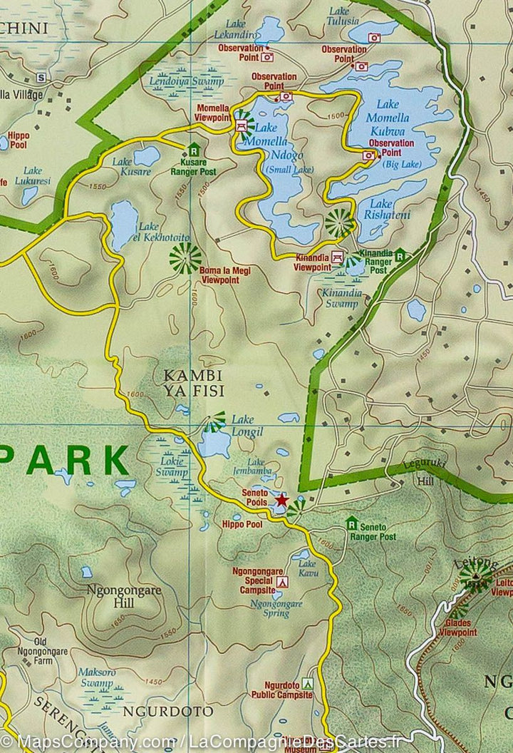 Carte de randonnée - Parc National Arusha & Mont Méru (Tanzanie) | Harms Verlag carte de randonnée Harms Verlag