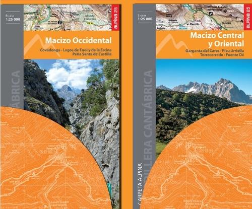 Lot de 2 cartes de randonnée - Parc National des Pics d'Europe (Cantabrie) | Alpina carte de randonnée Editorial Alpina