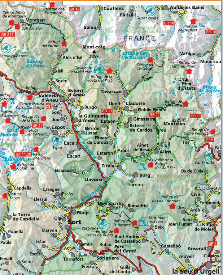 Lot de 2 cartes de randonnée - Parc Naturel de l'Alt Pirineu (Pyrénées) | Alpina carte de randonnée Editorial Alpina