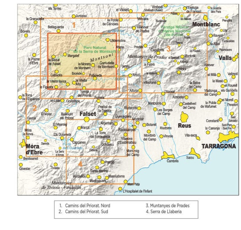Carte de randonnée - Serra de Montsant (Catalogne) | Piolet carte de randonnée Editorial Piolet