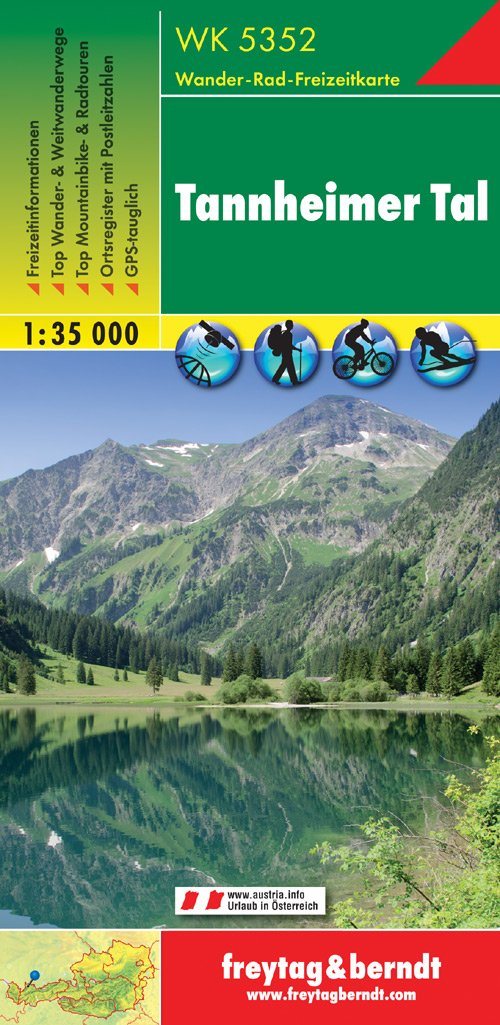 Carte de randonnée - Tannheimer Tal (Allemagne), n° WK5352 | Freytag & Berndt carte pliée Freytag & Berndt