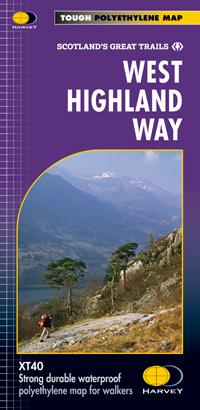 Carte de randonnée - West Highland Way XT40 | Harvey Maps - National Trail maps carte de randonnée Harvey Maps