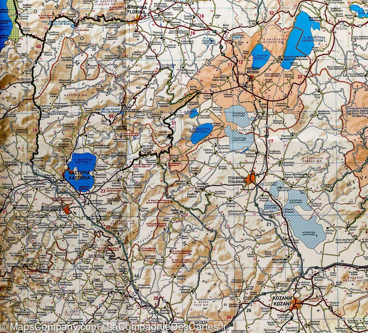 Carte de voyage n° 3 - Epire et Macédoine Ouest (région administrative grecque) | Terrain Cartography carte routière Terrain Cartography