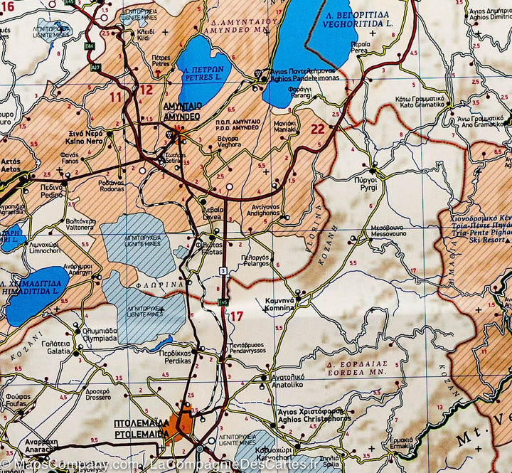 Carte de voyage n° 3 - Epire et Macédoine Ouest (région administrative grecque) | Terrain Cartography carte routière Terrain Cartography