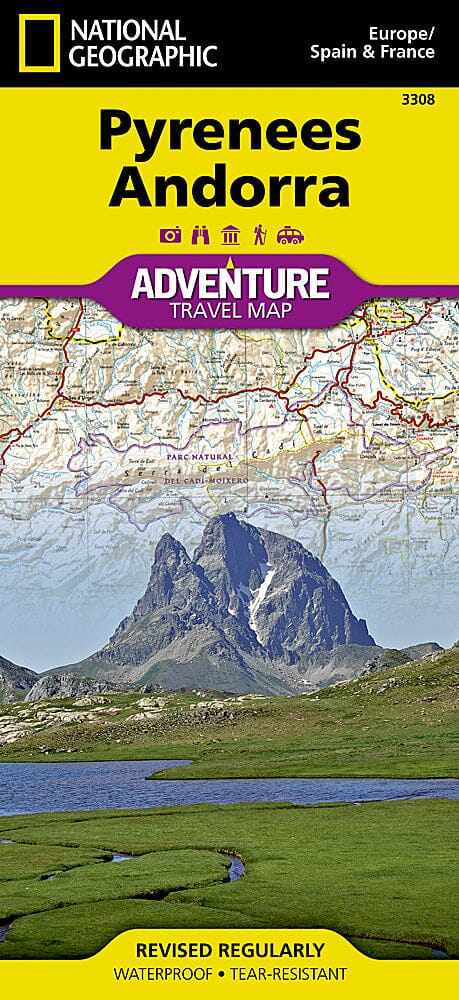 Carte de voyage - Pyrénées & Andorre | National Geographic carte routière National Geographic