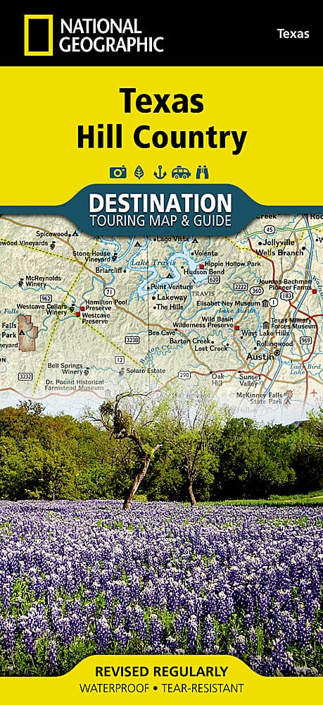 Carte de voyage - Texas Hill Country | National Geographic carte pliée National Geographic