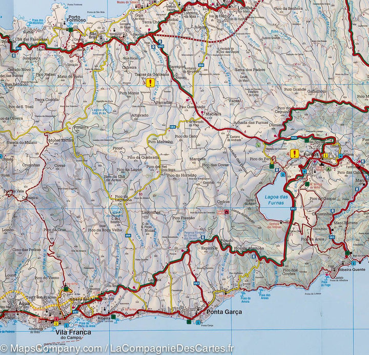 Carte détaillée - Açores | Freytag & Berndt carte routière Freytag & Berndt
