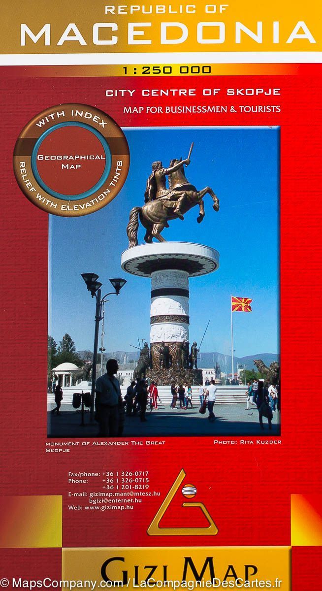 Carte géographique - République de Macédoine | Gizi Map carte routière Gizi Map