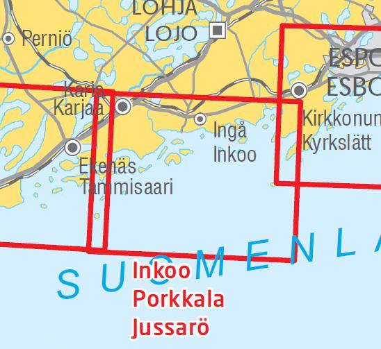 Carte marine n° 5 - Inkoo Porkkala Jussarö (Finlande) | Karttakeskus carte routière Karttakeskus