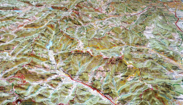 Carte murale en relief - Massif des Vosges - 80 x 113 cm | IGN carte en relief IGN