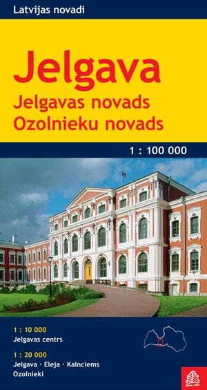 Carte régionale - Jelgava, Ozolnieki (Lettonie) | Jana Seta carte pliée Jana Seta