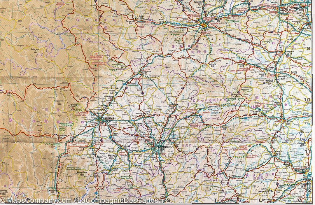 Carte routière - Chine Ouest | Reise Know How carte routière Reise Know-How