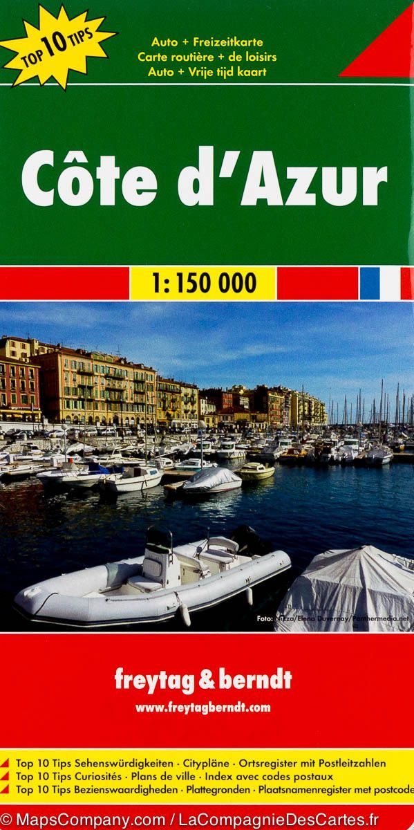 Carte routière - Côte d'Azur | Freytag & Berndt carte routière Freytag & Berndt