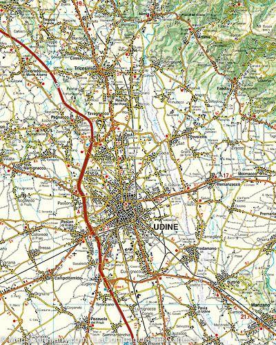 Carte routière - Frioul-Vénétie Julienne (nord-est de l'Italie) | Tabacco carte de randonnée Tabacco