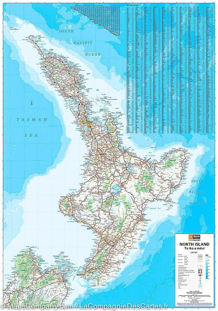 Carte routière - Ile du Nord (Nouvelle Zélande) | Hema Maps carte routière Hema Maps