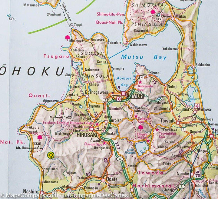 Carte routière imperméable - Japon | Nelles Map carte routière Nelles Verlag