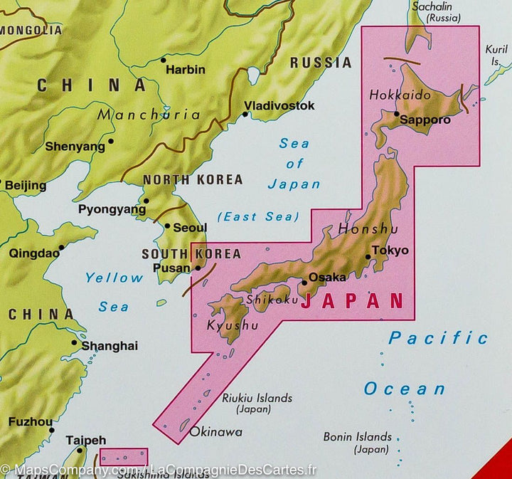 Carte routière imperméable - Japon | Nelles Map carte routière Nelles Verlag