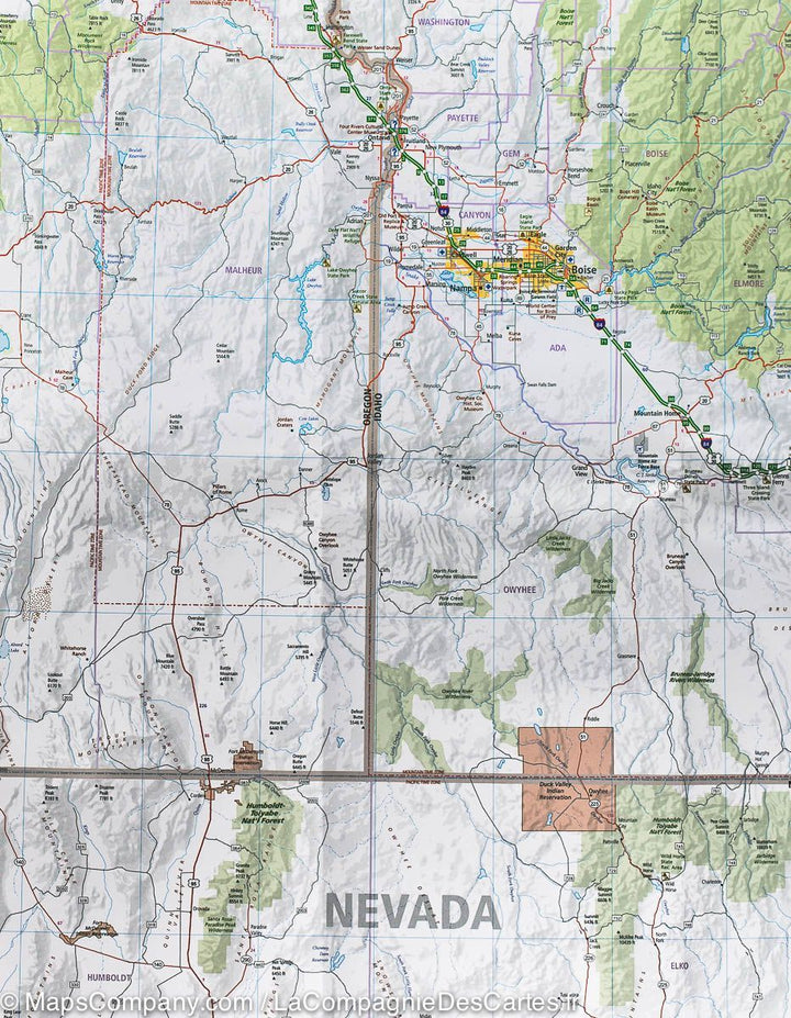Carte routière n° 1 - USA Nord-Ouest | Hallwag carte routière Hallwag