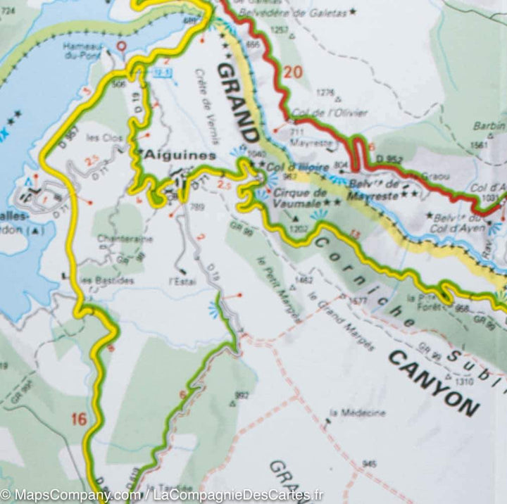 Carte routière n° 114 - Pays Varois & Gorges du Verdon | Michelin - Zoom France carte routière Michelin