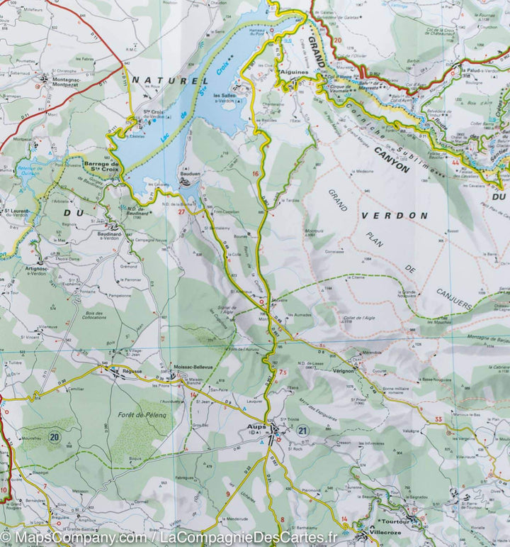 Carte routière n° 114 - Pays Varois & Gorges du Verdon | Michelin - Zoom France carte routière Michelin