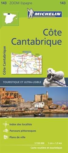 Carte routière n° 143 - Côte Cantabrique | Michelin - Zoom Espagne carte routière Michelin