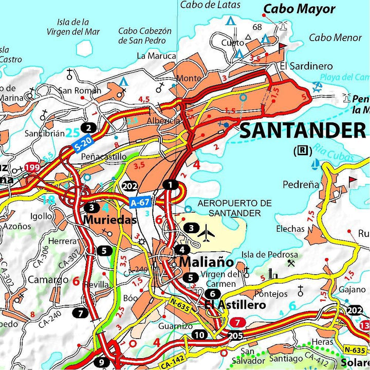 Carte routière n° 143 - Côte Cantabrique | Michelin - Zoom Espagne carte routière Michelin