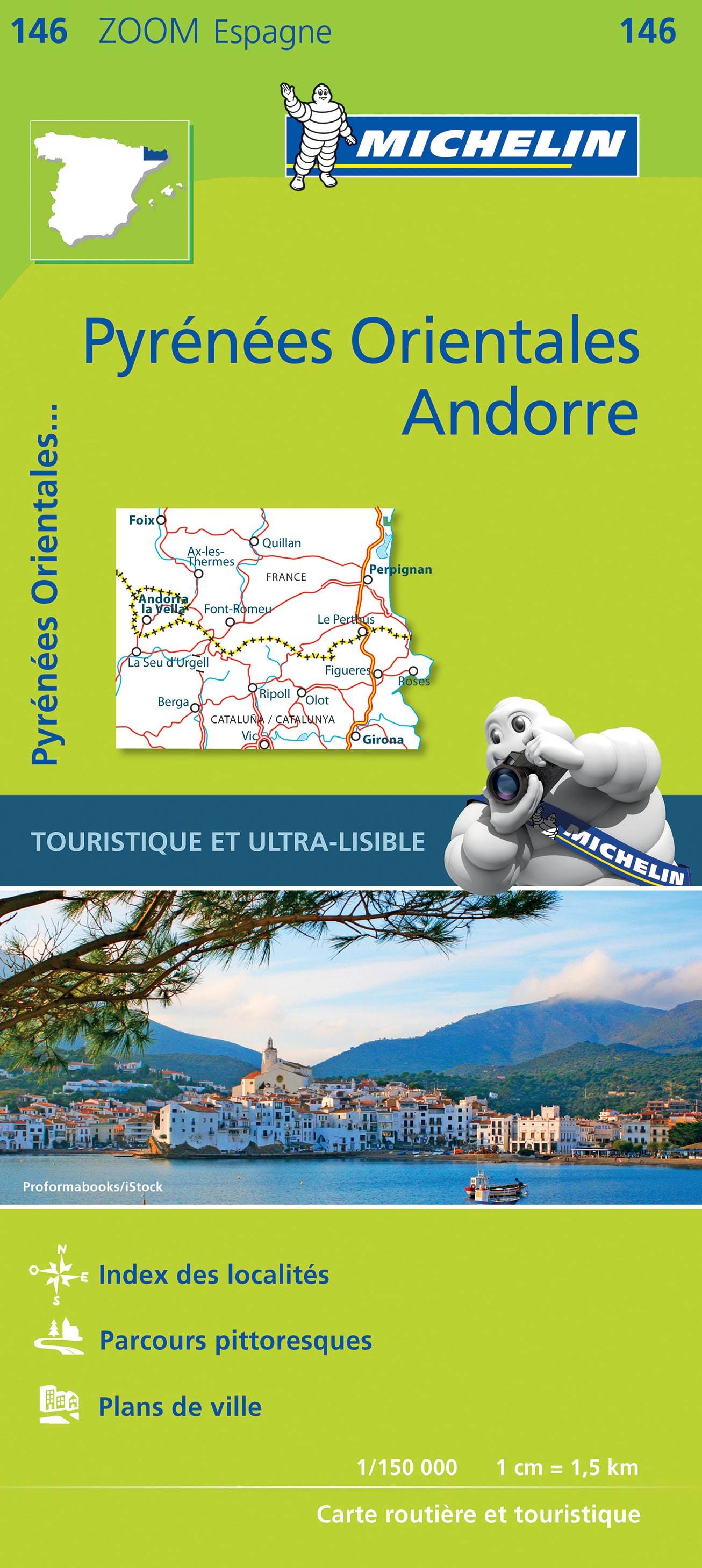 Carte routière n° 146 - Pyrénées Orientales & Andorre | Michelin - Zoom Espagne carte routière Michelin