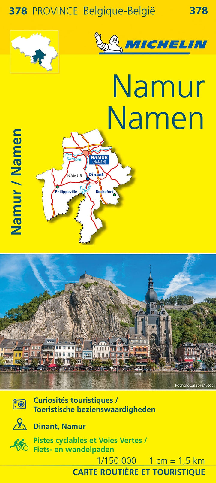 Carte routière n° 378 - Province de Namur (Belgique) | Michelin carte routière Michelin