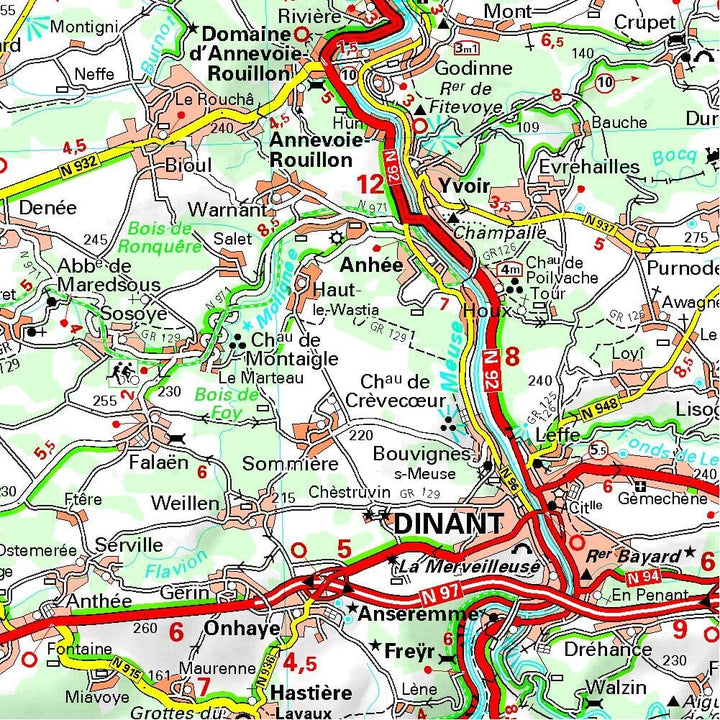 Carte routière n° 378 - Province de Namur (Belgique) | Michelin carte routière Michelin